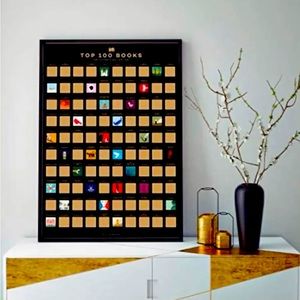 Top 100 Books Scratch Poster